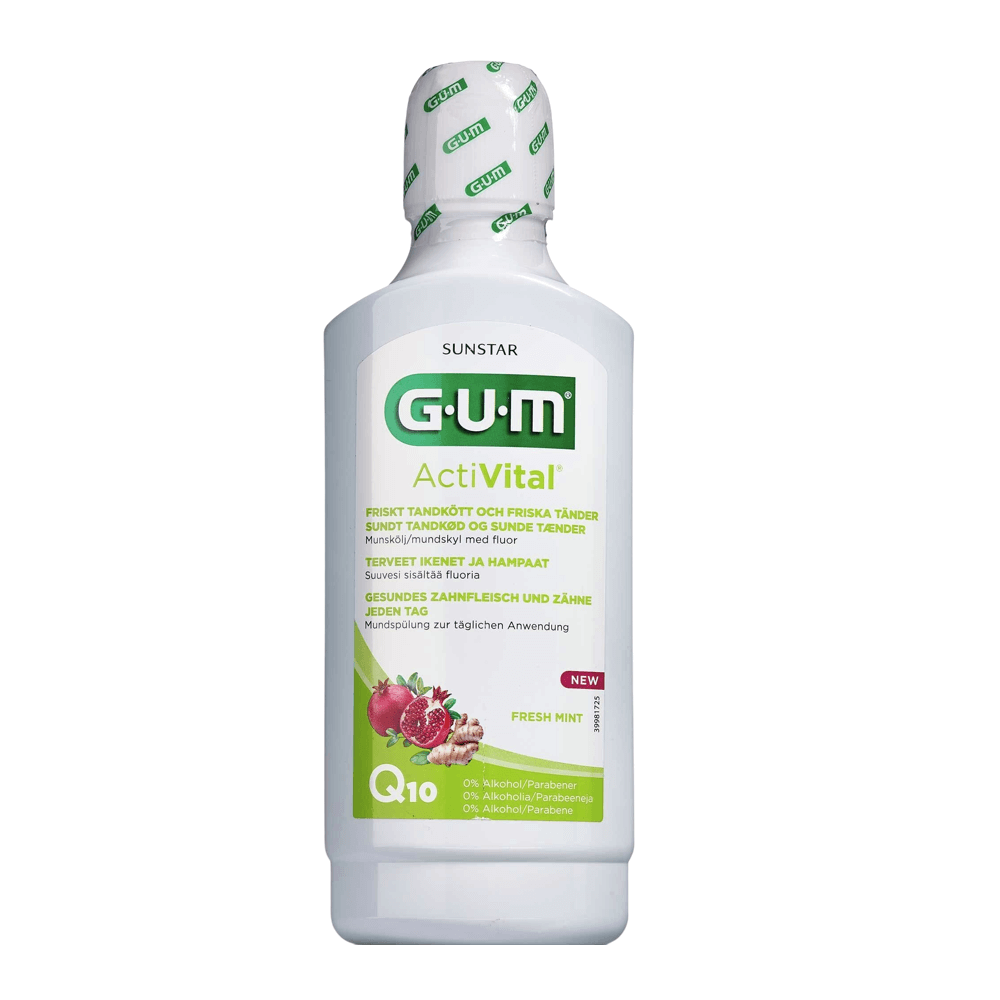 GUM ActiVital on universaalne suuloputusvedelik, mis hoiab hambad ja igemed terved. Sisaldab koensüümi Q10.
The post GUM ActiVital suuvesi 500ml (sisaldab Q10 k